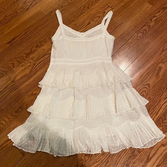 Maje White Ruffle Dress Size 2/Medium - Picture 7 of 9